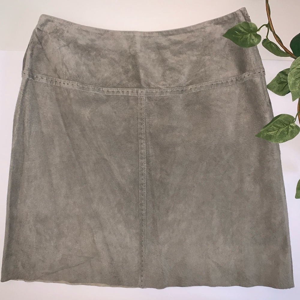 J. Jill Suede Leather Skirt